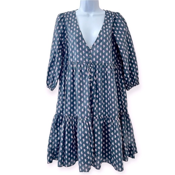 J. Crew Dresses & Skirts - J CREW Cotton Voile Tiered Beach Dress In Best Buds Size XS